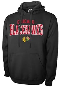 NHL Chicago Blackhawks Pullover Hood, Black, Large