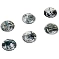 Nuova R2S - 630RIS - Set 6 Magnets Verre - Paris - Verre
