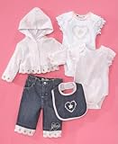 GUESS? Baby Girl 5-Piece Pretty Heart Gift Set