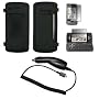 Black Silicone Gel Skin Cover Case + LCD Screen Protector + Rapid Car Charger for LG enV Touch VX11000