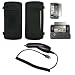 Black Silicone Gel Skin Cover Case + LCD Screen Protector + Rapid Car Charger for LG enV Touch VX11000