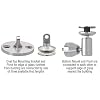 CRL Brushed Stainless Glass Awning Support System Mounting Kit