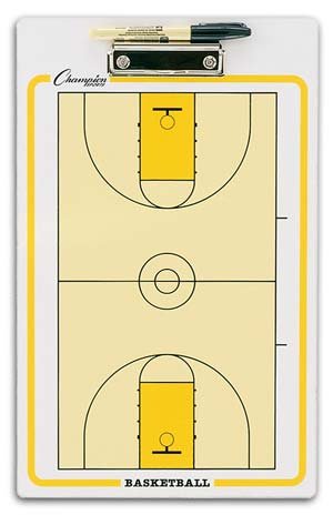 Champion Sports Dry-Erase Basketball Clipboard