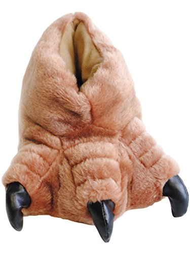 Slumberz Childrens/Kids Monster Animal Feet Slippers, Brown 11.5-12.5