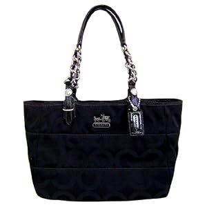Coach Tribeca Op Art East West Tote Black