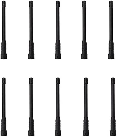 Dual Band FM / 136-174/400-470MHz SMA Male Telescopic Antenna for BAOFENG UV-3R VX-7R VX-180 VX-400 TH-F5 KG-UV8D (10 Pack)