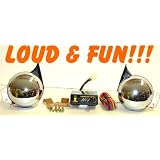 Dual Chrome Snail Horns with Remote Box-12 Sound-NEW by Unknown