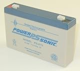 Powersonic PS-670F1 - 6 Volt/7 Amp Hour Sealed Lead Acid Battery with 0.187 Fast-on Connector