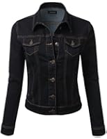 J.TOMSON Women's Longsleeve Button-Up Denim Jacket with Chest Pockets