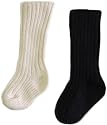 Baby Kilt Sock/Hose In Cream & Black - Ages 0 - 2