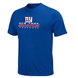 NFL New York Giants Short Yardage II Adult Short-Sleeved Crew Neck Synthetic Tee, Deep Royal, Large