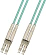 10Gb Fiber Optic Cable, LC/LC, Multi Mode, Duplex - 2 Meter (50/125 Type) - Aqua