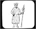 Decorated Mouse Pad with man, Italy, 
