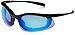 Crossfire Safety Glasses Concept Blue Mirror Lens Matte Black Frame Foam Lined