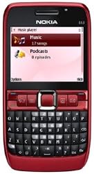 Nokia E63-2 Unlocked Phone with 2 MP Camera, 3G, Wi-Fi, Media Player, and MicroSD Slot--U.S. Version with Warranty (Ruby Red)