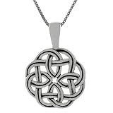 Sterling Silver Woven Round Celtic Necklace