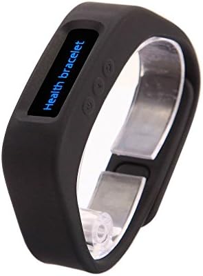 KevinDeal(TM) Black Comfortable Silicone Bluetooth Sports Exercise Step/Time Tracking Pedometer Bracelet Smart Watch Wristband Android Smart Phone APP Sync