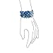 Bling Jewelry Blue Lapis Lazuli Chip Stone Wide Chunky Cluster Multi Strand Stretch Bracelet For Women