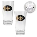 2 Pc New Orleans Saints Pint Glass Set - Clear