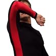 Grappling Rash Guard - Piranha Gear - Small Oval - Black and Red Long Sleeve