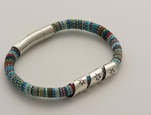 MEMORIAL gift for Her custom engraved STAR spinning secret message sterling silver vegan BOHO bracelet, Baby loss, Miscarriage, Remembrance