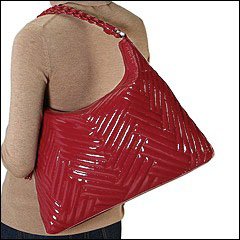 Laury Patent Mermaid Ruby Sugar Hobo Handbag