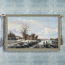 Winter Landscape Wall Hanging Tapestry by Luxury Lane