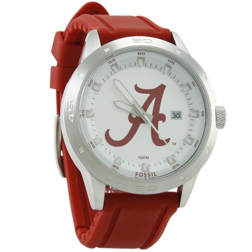 Fossil Alabama Crimson Tide Crimson Automatic Movement Strap Watch