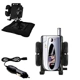 Sanyo MM-5600 Auto Bean Bag Dash Holder with Car Charger - Uses Gomadic TipExchange