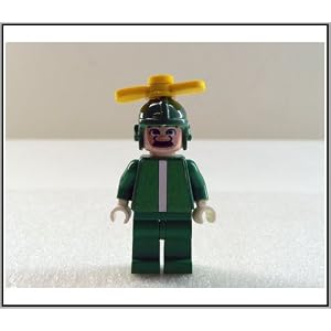 Lego Mario bros. Custom Propeller Luigi 2 Minifig by