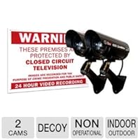 Q-See QSSIGD2 Decoy Cameras and Warning Sign