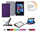 Lenovo Tab S8-50 case, FYY Ultra Slim Lightweight Premium PU Leather Cover Multi-Angle Stand Case for Lenovo Tab S8-50 Purple