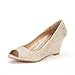 DREAM PAIRS CELESTE Women's Elegant Classic Open Toe Mid Heel Wedge Heel Pumps Shoes New