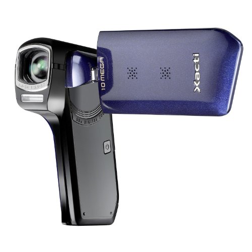 Sanyo Xacti VPC-CG10EX HD-Camcorder (SD/SDHC-Card, 5-fach opt. Zoom, 10 Megapixel, 7,6 cm (3 Zoll) Display) blau