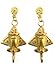 Across The Puddle, Ancient Golden Jet Collection |Golden Jet-3 Dangle Earrings | Pre-Columbian Quimbaya Airplane Jet-3|Ancient Aircraft-3 Earrings