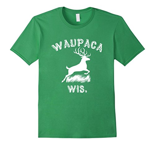 Men's Waupaca_Wis - Strange Hawkins High School Things T-shirt Large Grass