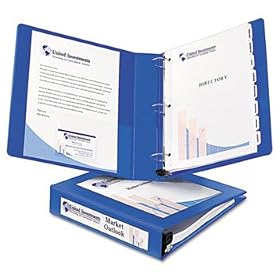 Framed View Binder With One Touch Locking EZD Rings, 2 Capacity, Royal Blue