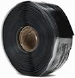 Emergency Repair Tape, Self-Fusing Silicone Tape, 12' x 1", Black