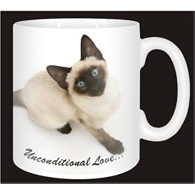 SIAMESE KITTEN CAT with Love Coffee Mug