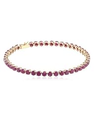 14k Gold Round Ruby Tennis Bracelet