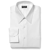  : Arrow Men's Wrinkle Free Fitted Herringbone Long Sleeve, White, 14.5 - 32/33