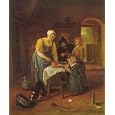 Tischgebet by Jan Steen. Art Print Poster 21.75 inches width by 26.5 inches height. Highest Quality Art Poster Print