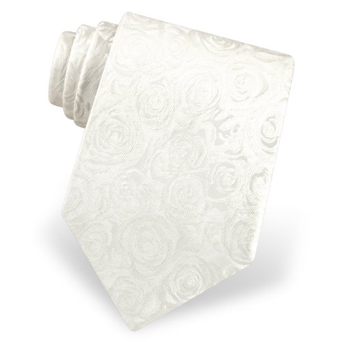 Men's Microfiber Woven Roses Tie by The American Necktie Co in Your Choice of Color