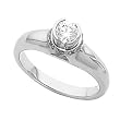 14K White Gold Diamond Engagement Ring - 0.48 Ct.
