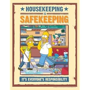 safety housekeeping poster simpsons safekeeping