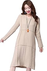 Cotton/Linen Midi Dress 