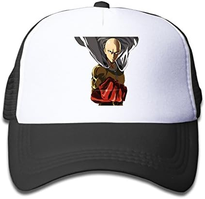 VanEric One Punch Man Kids Adjustable Mesh Back Trucker Hat Black One Size