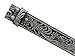 BS220 Western Floral Engraved Embossed Tooled Genuine Leather Belt Strap w/Snaps 1 1/2