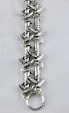 Barbwire Metal Bracelet Punk Goth Black Heavy Vamp