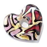 Multi-Colored Murano Glass Heart Pendant